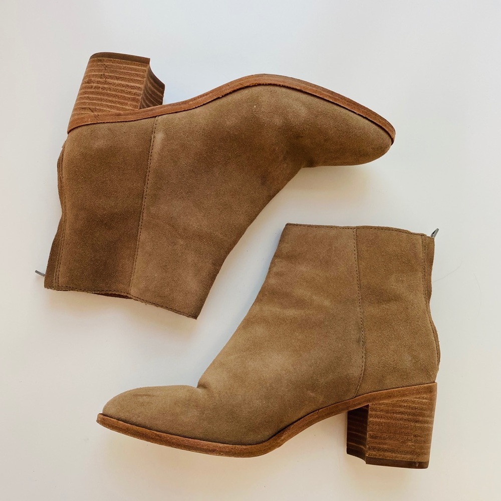 Madewell Suede Taupe Booties